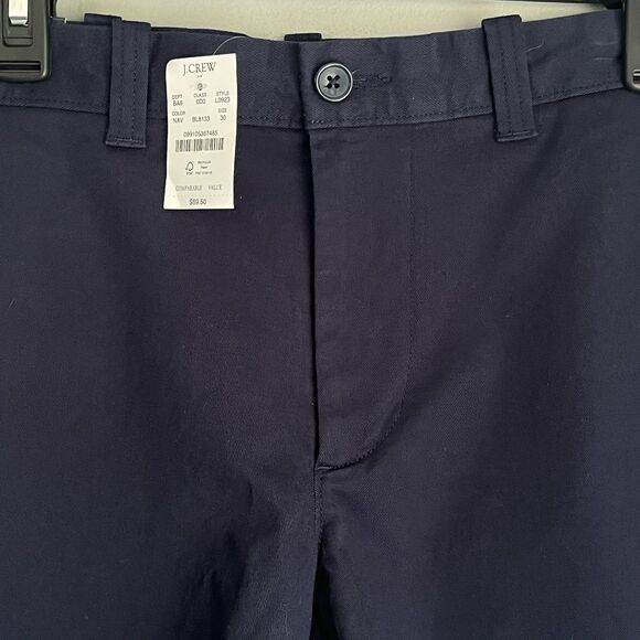 NEW J Crew Shorts Men's Size 30 Blue 7 Inch Inseam Flat Front Chino MSRP $69.50 - Picture 2 of 13